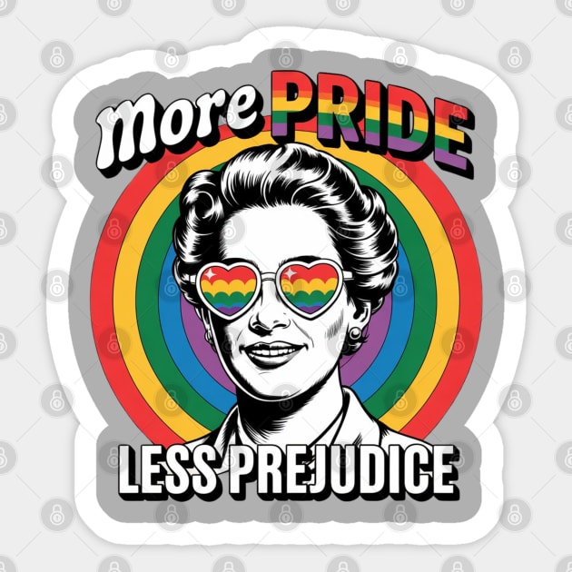 More-Pride-Less-Prejudice Sticker by Creatifly Graphic Tees